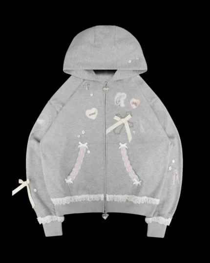 WHISPER ZIP HOODIE GREY MARL