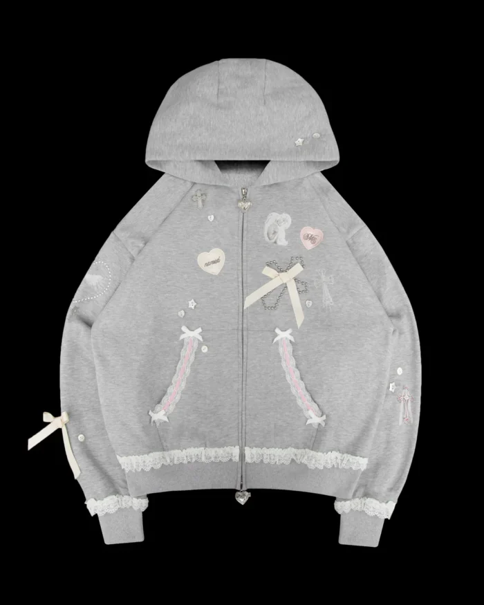 WHISPER ZIP HOODIE GREY MARL